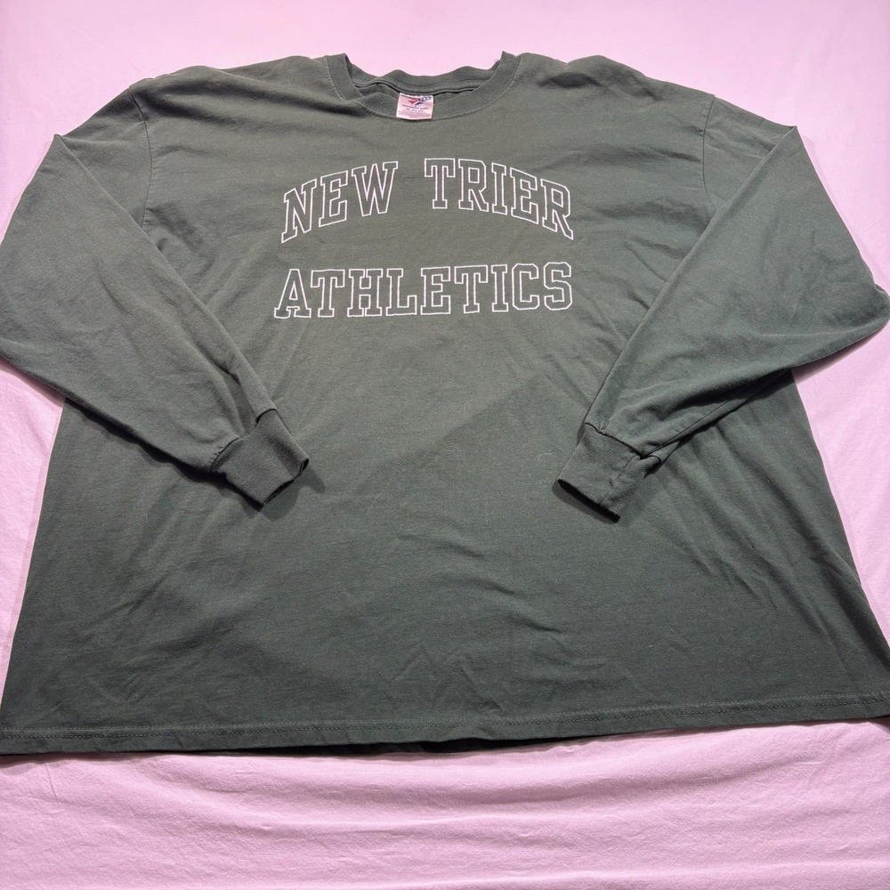 Jerzees New‎ Trier Athletics Long Sleeve T Shirt Heavyweight Blend Green 3X